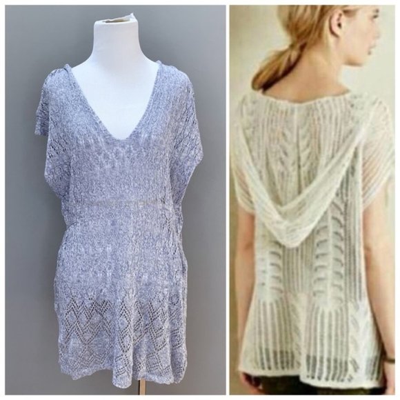 Anthropologie Sweaters - Anthropologie MOTH hooded linen sweater, M.